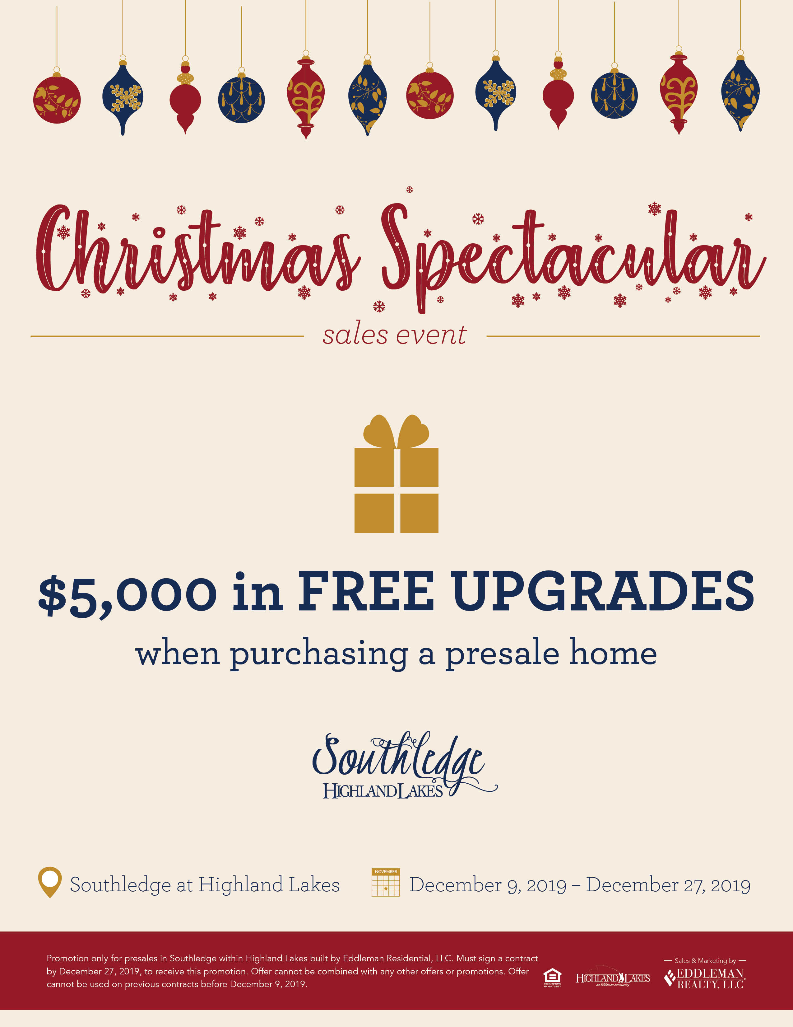 2019 Christmas Spectacular Sales Event