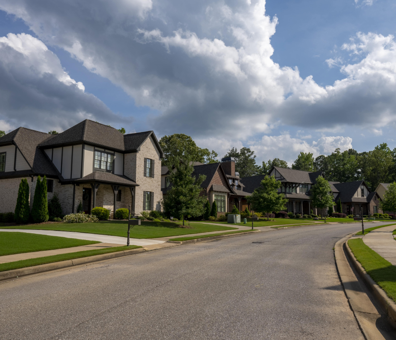 Houses and Road