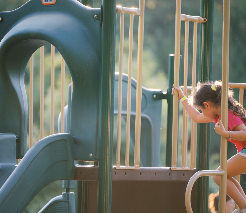 Kids playing on playground